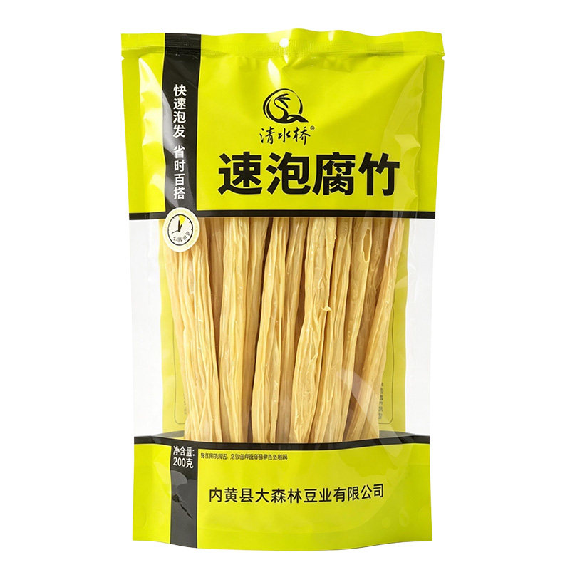 速泡腐竹5分钟快速泡发头层原浆干腐竹段纯正非特级凉拌火锅豆皮