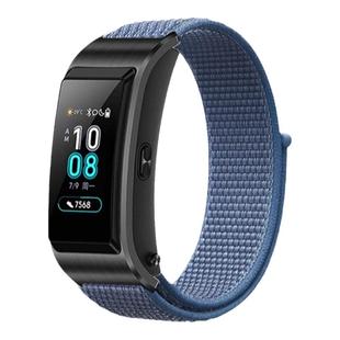 适用华为B6/B7/B5手环尼龙回环表带时尚商务版个性编织替换带防水防汗智能运动透气腕带B3手环非原装配件男女