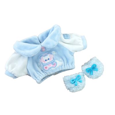 【冰冰熊娃衣】贴贴里棉花娃娃20cm女男娃蓝色系卫衣爬爬服衣服