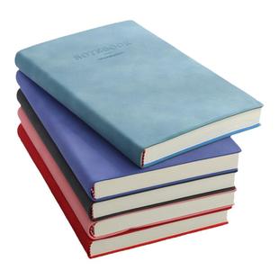 A5羊巴软皮空白本无格无线记事本大学生考研笔记本子a4大号加厚学生画画本b5绘画摘抄本白纸本空白盖章本定制