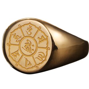 六字真言足金戒指18K黄金玫瑰铂金中式国潮复古小众男士戒定制