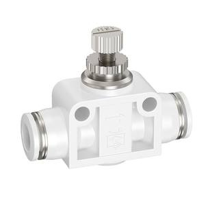 SA气动气管接头节流阀白色调速管道LSA调速阀SA4/6/8/10/12气阀mm