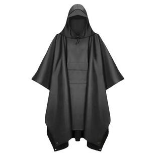 外贸户外成人斗篷雨衣徒步登山钓鱼露营多功能三合一天幕地席雨披