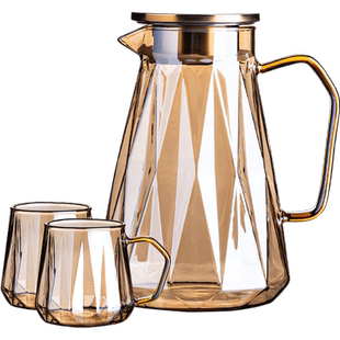 冷水壶家用高颜值客厅装凉白开水杯玻璃耐高温水壶泡凉茶瓶冰扎壶