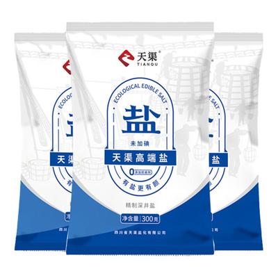 【热卖】天渠未加碘食用盐3袋