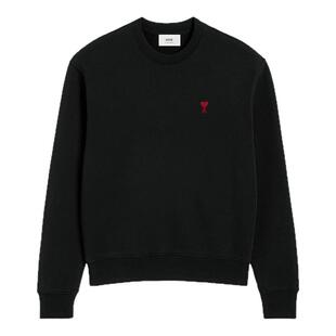 【经典爱心】Ami Paris男女同款红色爱心棉质套头合身卫衣