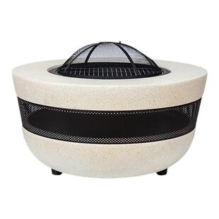 庭院烤火炉户外围炉煮茶桌室内家用烧烤炉套装电碳两用取暖桌火盆