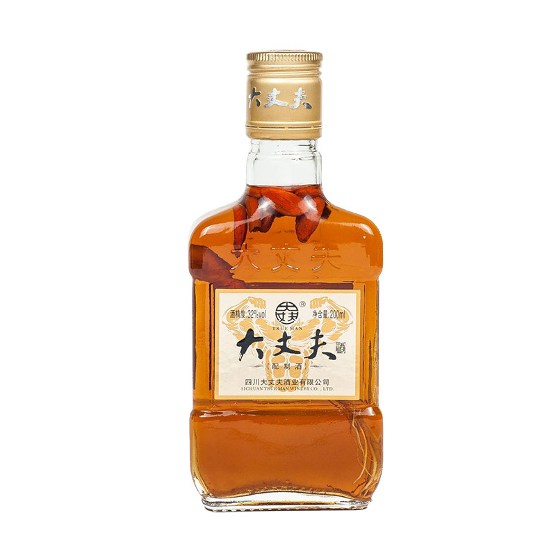大丈夫配制酒传统滋补食补露酒小瓶泡制酒32度200ml/瓶包邮