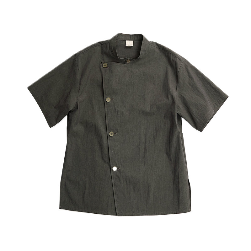 新中式餐饮工装厨师服蓝