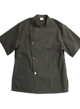 新中式餐饮工装厨师服蓝