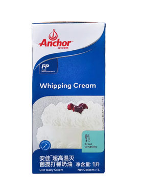 安佳淡奶油1L升纯动物专用家用