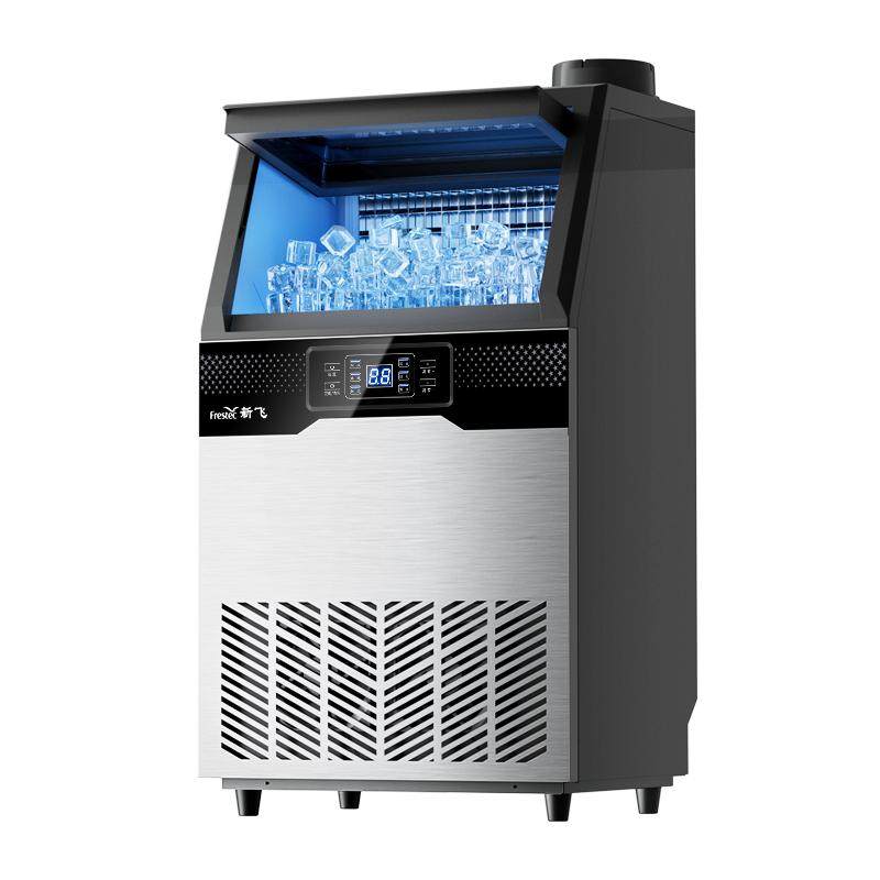新飞制冰机商用大容量奶茶店大型60/90/190kg小型全自动方冰块机