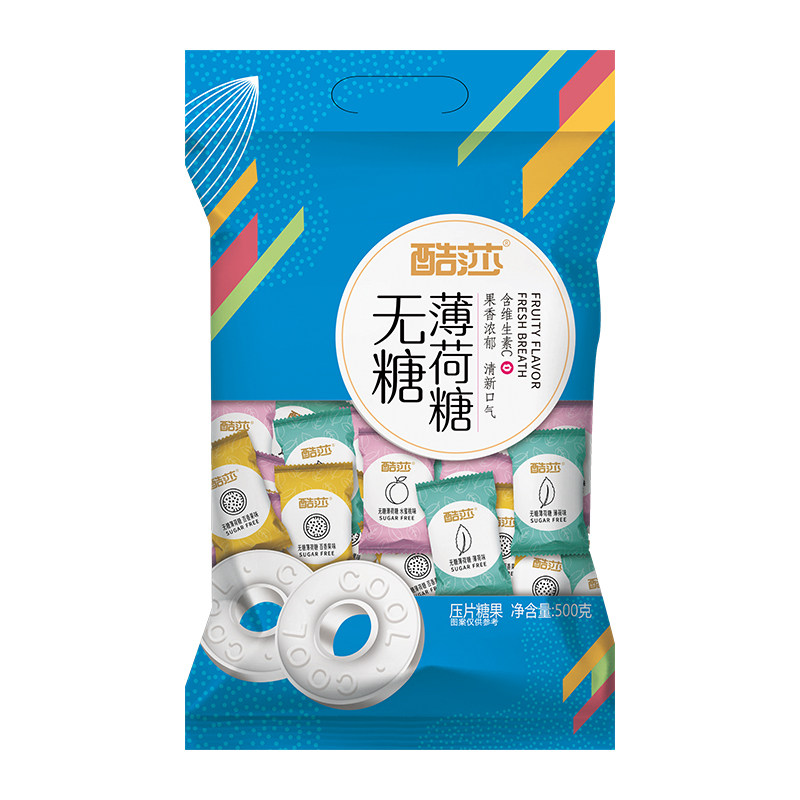 酷莎6口味强劲清凉无糖薄荷糖
