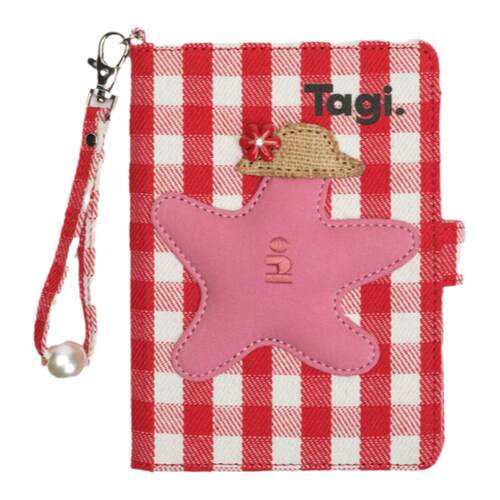 Tagi.《塔皮星》想象海滩彩色格纹手提链条卡包出游便携护照夹