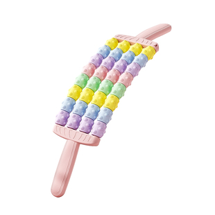 儿童四排可拆卸弯曲按摩滚轮棒长高背部肌肉放松专业狼牙滚轴琅琊