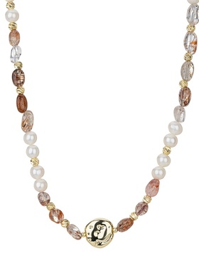 天然超七水晶淡水珍珠项链女高级感轻奢小众锁骨链饰品首饰配饰