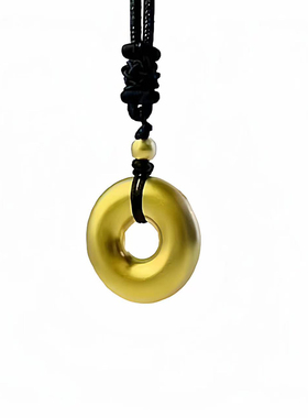 老铺金包银平安扣项链女