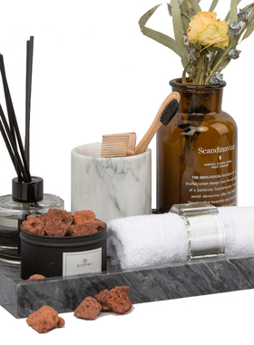 样板间洗手间软装摆件托盘装饰