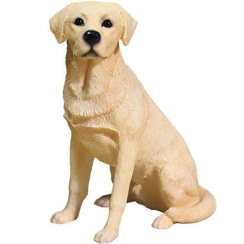 吉佳美YFA模玩拉布拉多犬坐姿仿真狗模型车载摆件收藏纪念工艺品