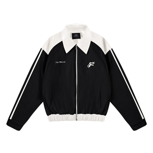 FDR 国潮美式灯芯绒拼接夹克外套男女秋冬季情侣装宽松上衣棒球服