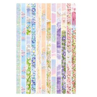 大角色星星条花语流年裸眼3D创意折纸幸运星手工纸油画风格小众高级感双面双色印花盒装高颜值叠纸星星专用纸