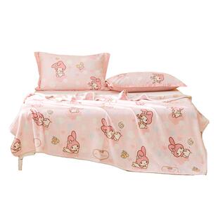 水星家纺毛毯婴幼儿A类午休毯子可水洗空调毯保暖盖毯儿童云绒毯