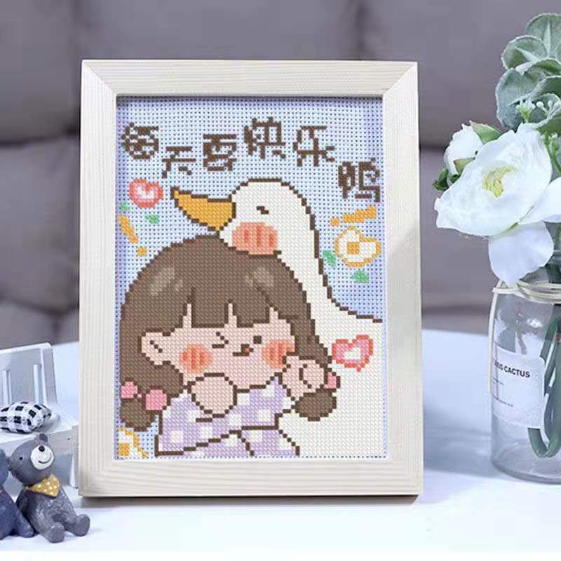 儿童十字绣2023新款线绣小件初学批发卡通手工小幅小学生简单刺绣