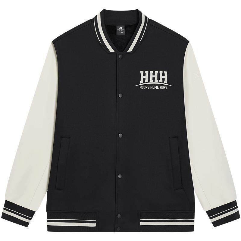 特步棒球服男士2026年春季新款篮球外套宽松运动夹克974129060155