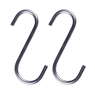 304不锈钢S钩香肠烤鸭腊肉钩子烤炉厨房S挂物钩超市多用金属挂钩