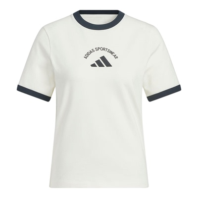 Adidas/阿迪达斯正品2025夏季款女士针织经典运动透气短袖KC0058