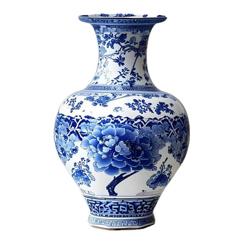 青花瓷花瓶贴画贴纸客厅自粘墙贴