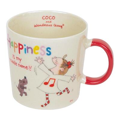 coco酱创意陶瓷马克杯可爱涂鸦印花水杯茶杯咖啡杯RYL大容量275ml