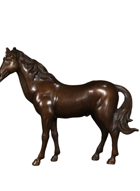 老神仙复古全铜千里马摆件