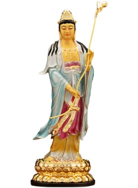 信扬纯铜居室彩绘站像