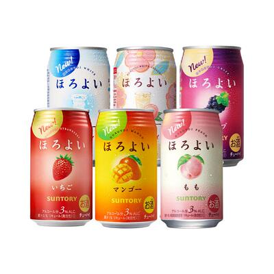 【百补】三得利和乐怡预调鸡尾酒6罐低度果酒3度气泡酒女士果酒