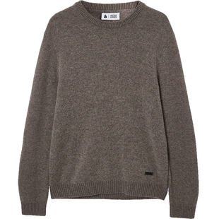 [商场爆款]杰克琼斯男装冬季毛衣针织衫纯色圆领简约225413018