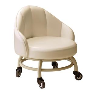 儿童万向轮家用小凳子滑轮矮凳加厚带滑轮板凳懒人圆凳靠背滑滑椅