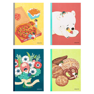 日本KOKUYO国誉2024年插画设计本无线装订本高颜值笔记本A5/B5胶装本封套本初高中学生记录本子记事本日记本