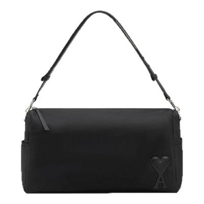 【心意挚礼】Ami Paris MARCEL拉链单肩包 贴标可调肩带大号手袋