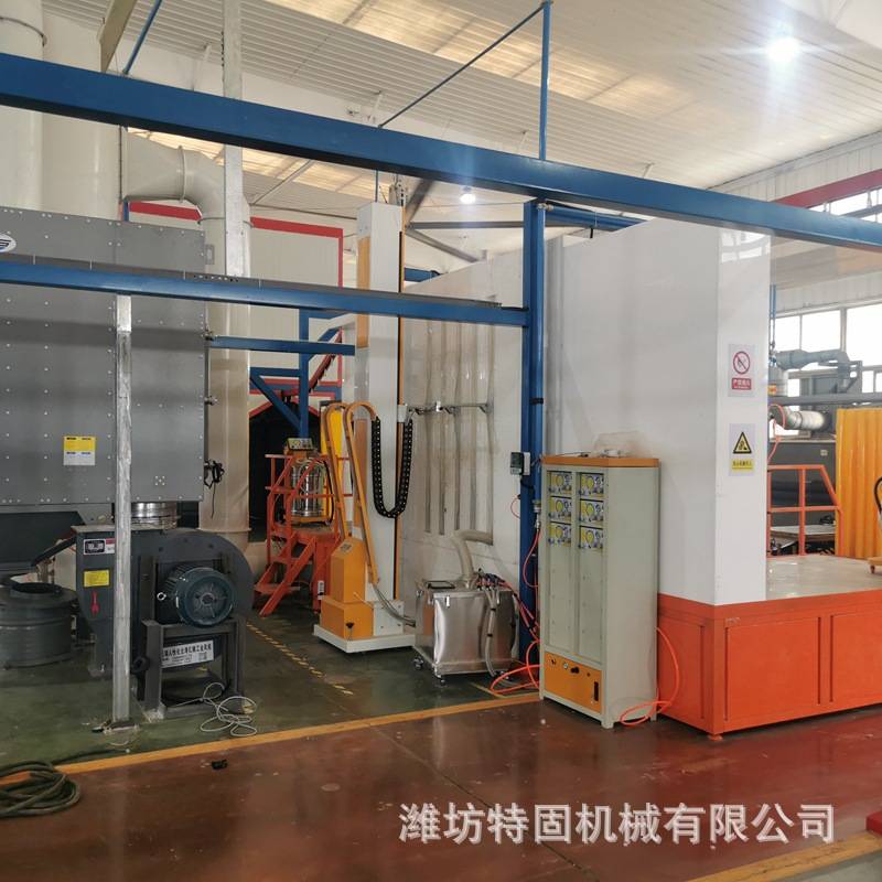 消防管道沟槽管件喷涂设备 不锈钢卡箍喷涂流水线 铝合金喷塑设备