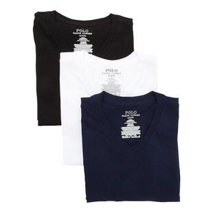 POLO RALPH LAUREN/拉夫劳伦男T恤短袖纯棉V领3件装夏正品2597626