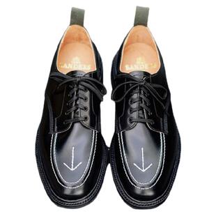 sanders复古军事线休闲箭头手工皮鞋正装德比牛皮鞋男1137b