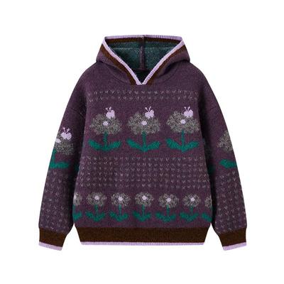 LittleNaive女童连帽毛衣