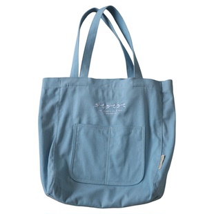 梵花不语小清新原创设计风帆布包女大学生单肩包大容量简约通勤包