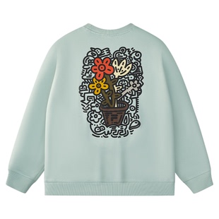 FILA FUSION | Mr Doodle联名情侣款套头卫衣2025冬季新款上衣