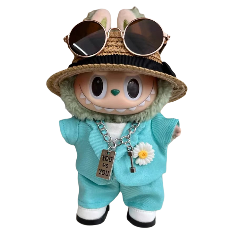 17cm拉布布娃衣搪胶公仔衣服