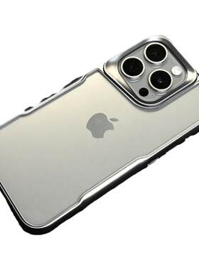 适用苹果17promax手机壳新款透明iPhone16pro钛金灰护甲小蛮腰14pro亚克力防摔13软边硬背壳12高级感15男女套