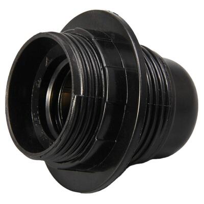 台灯灯头接口配件E27螺旋灯头灯座带固定环黑色各式台灯灯罩通用