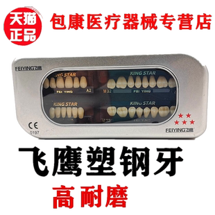牙科材料飞鹰五星合成树脂牙 塑钢牙 硬质树脂牙二层色高耐磨齿科