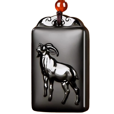 天然和田墨玉十二生肖守护神吊坠